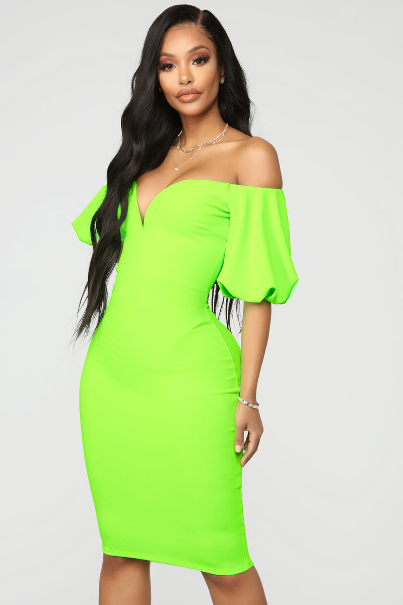 Color Pop Lime Green Maxi Dress