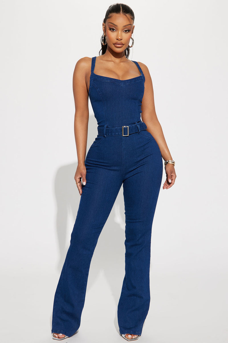 Naomi Denim Jumpsuit Dark Wash Fashion Nova, Jumpsuits Fashion Nova