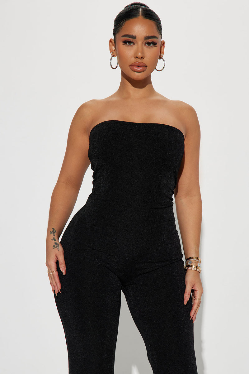 Zinnia Slinky Jumpsuit Black Fashion Nova, Jumpsuits Fashion Nova