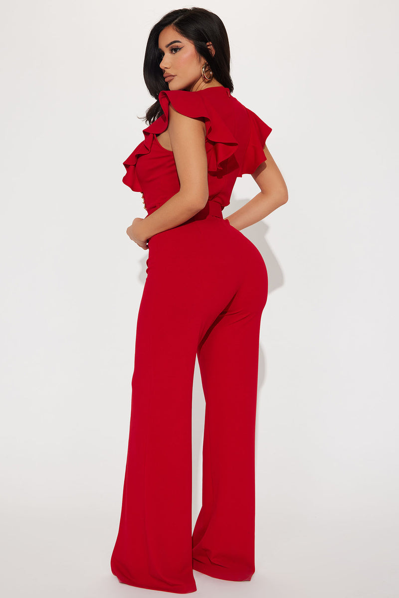 Fashion nova outlet jumpsuit red