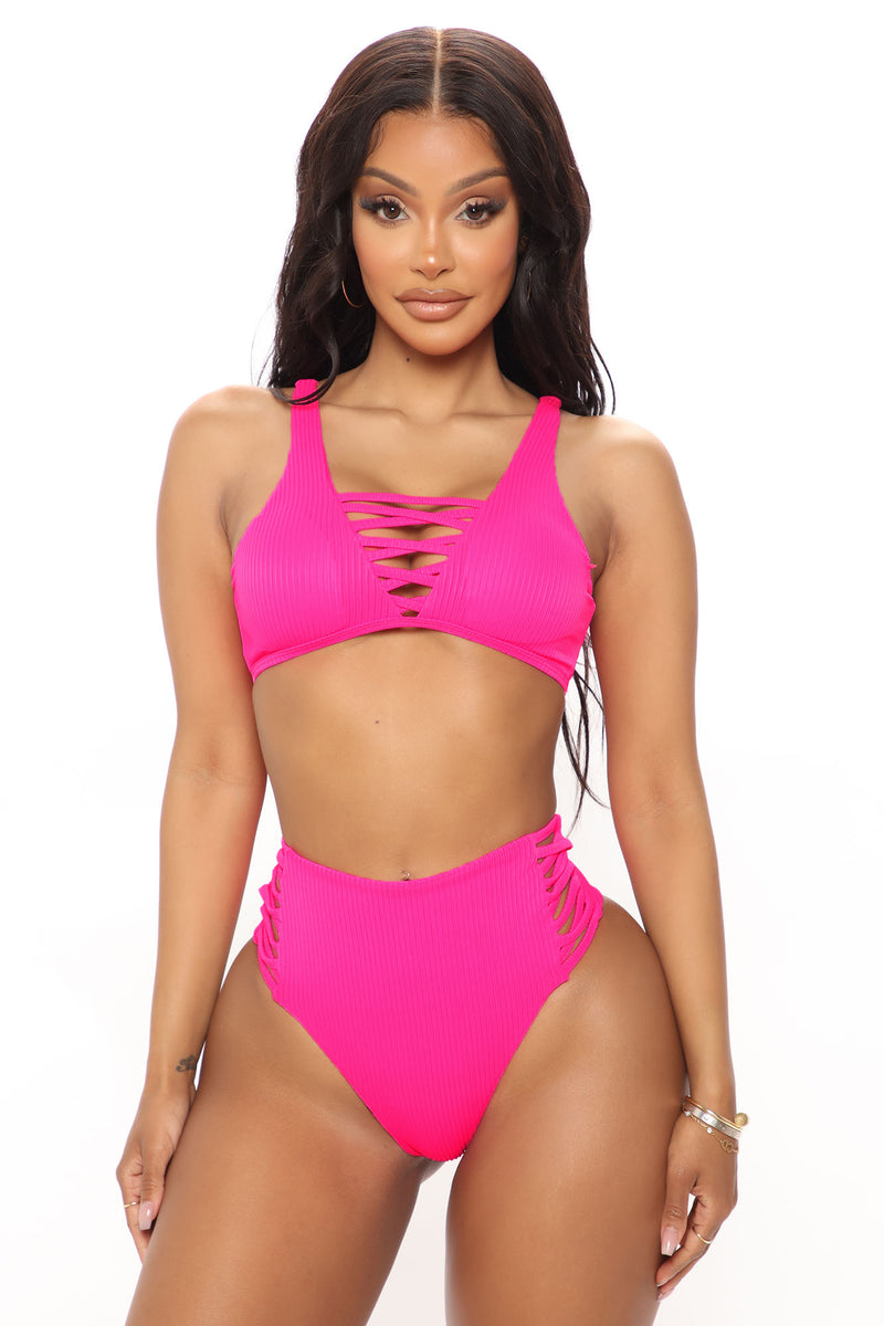 Hot pink new arrivals two piece swimsuit