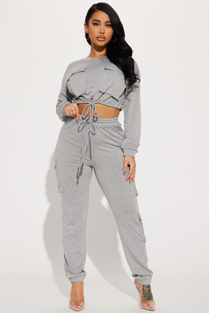 Finding Time Jogger Set - Heather Grey