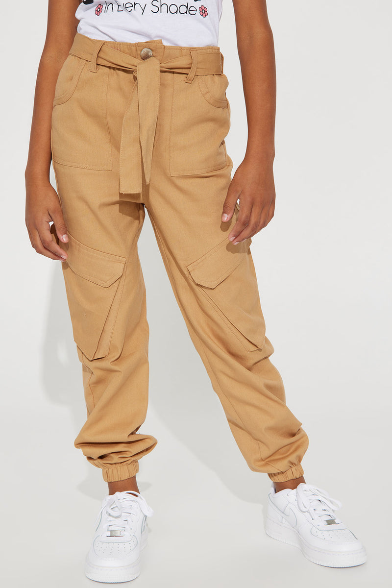 Mini Cool Girls Rule Belted Cargo Pants - Tan, Fashion Nova, Kids Pants &  Jeans