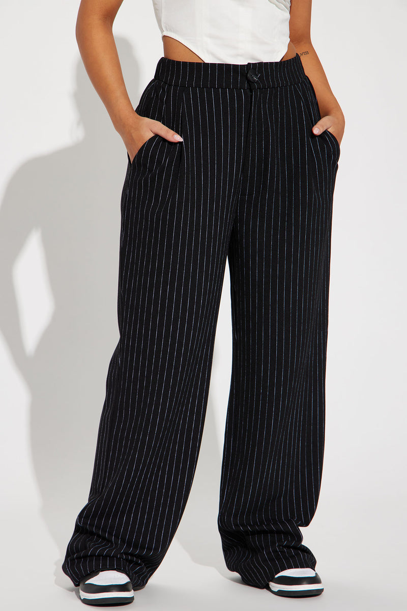 Pinstripe online work pants