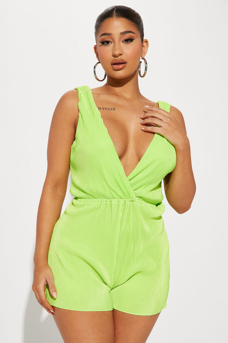 Neon lime romper on sale