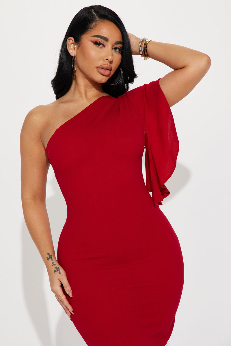 Red club discount dress