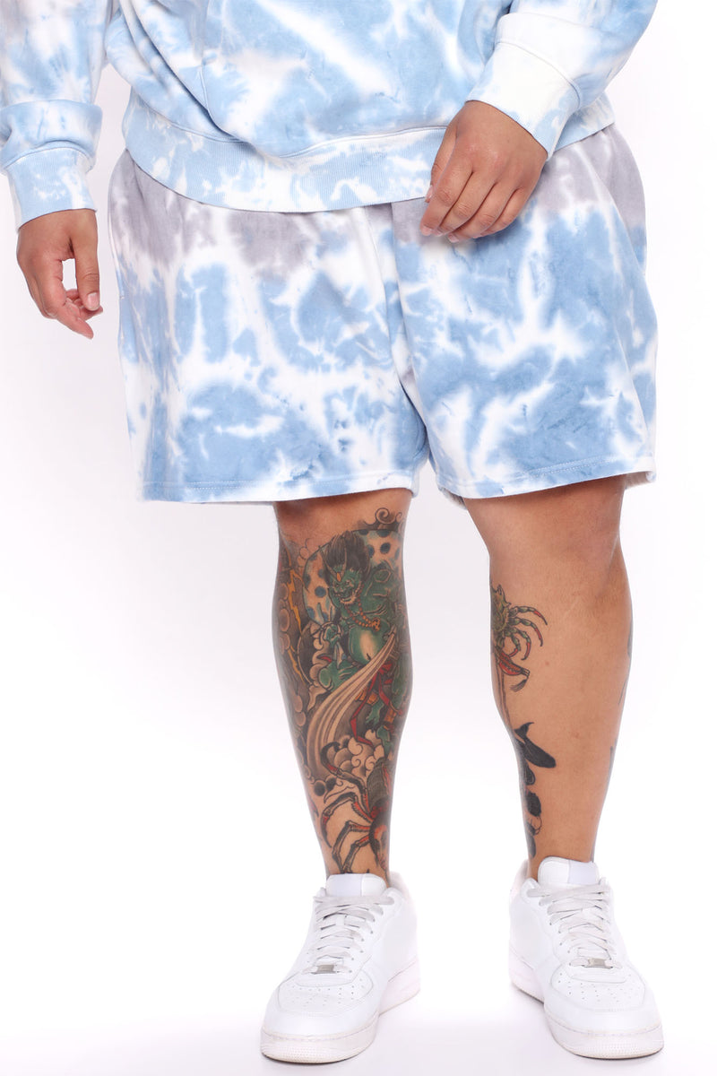 Bandana Print Shorts - Blue/combo, Fashion Nova, Mens Shorts