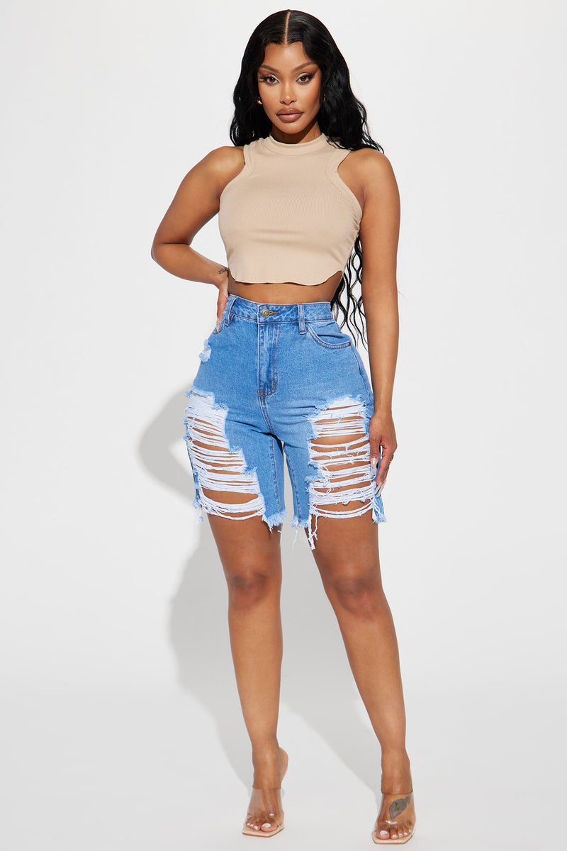 Fashion nova shorts with rips in the back sale