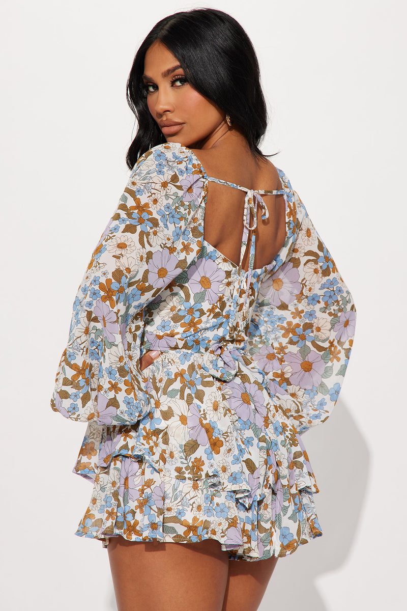 Floral Dreams Romper - Blue/combo | Fashion Nova, Rompers | Fashion Nova