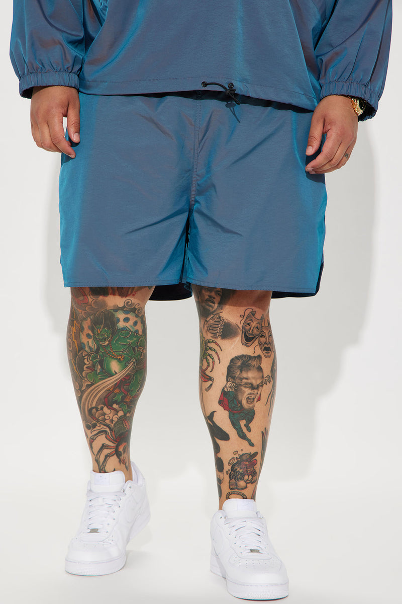Blue nylon top shorts