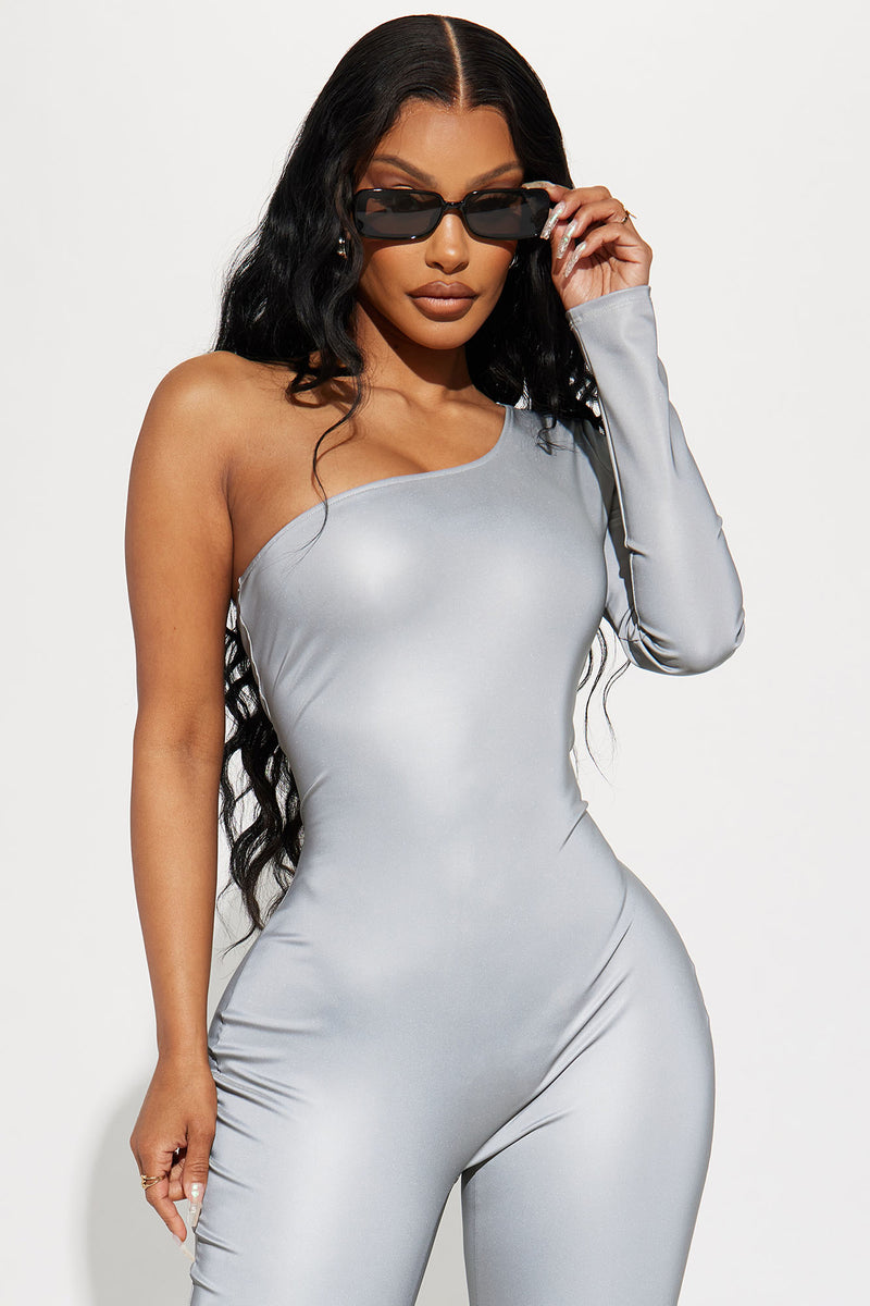 Reflective jumpsuit fashion nova on sale