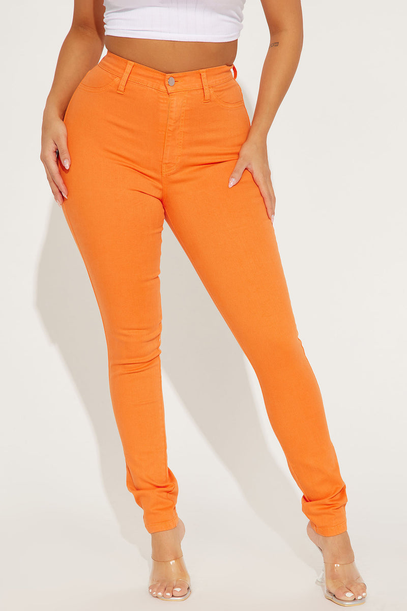 Orange high 2024 waisted jeans