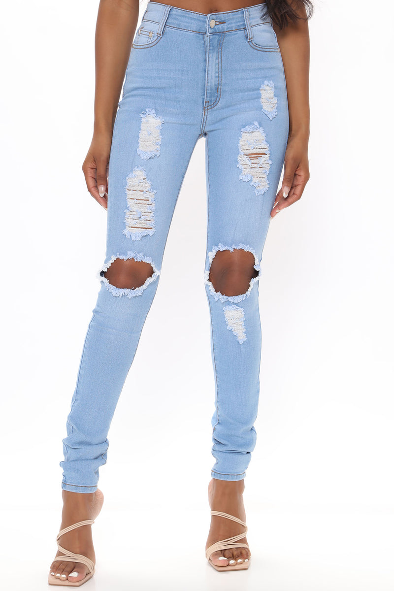 Fashion nova say yes to sale distress jeans