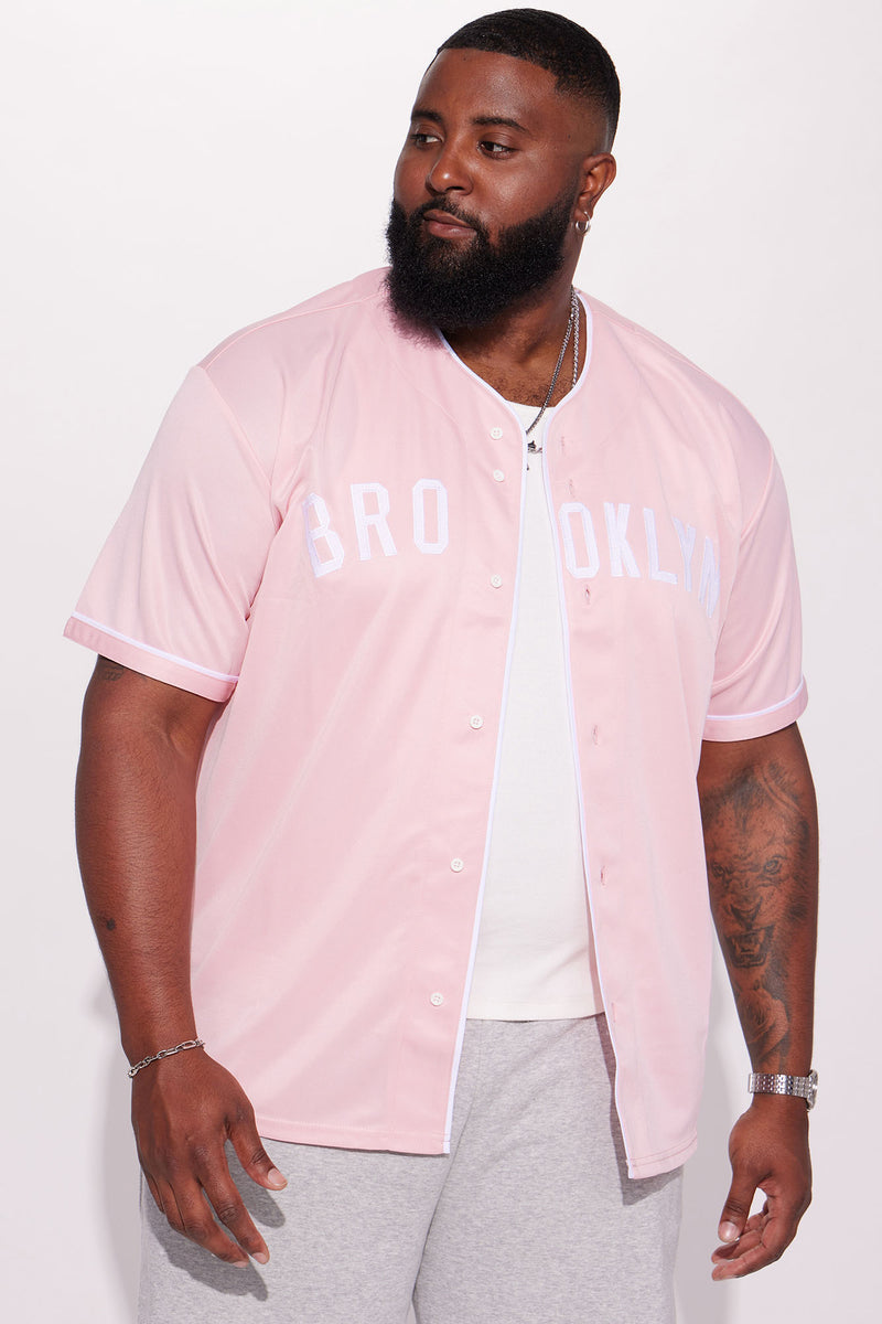 Hot pink baseball hotsell jersey