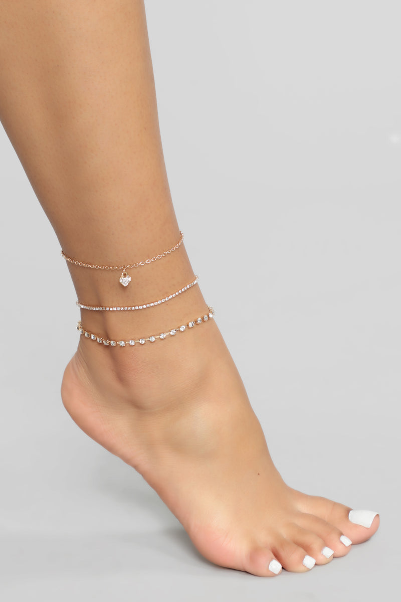 Forgot To Lock It Anklet Set Gold Fashion Nova Jewelry