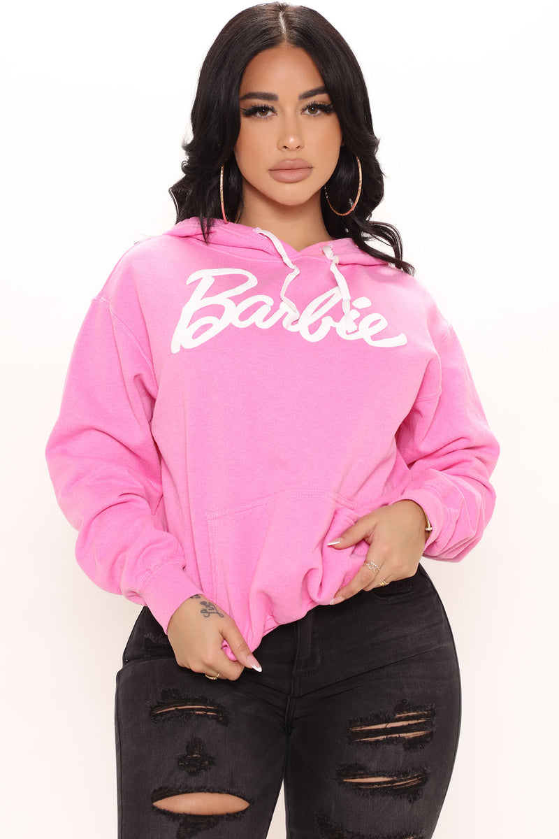 Hot pink shop barbie sweatshirt