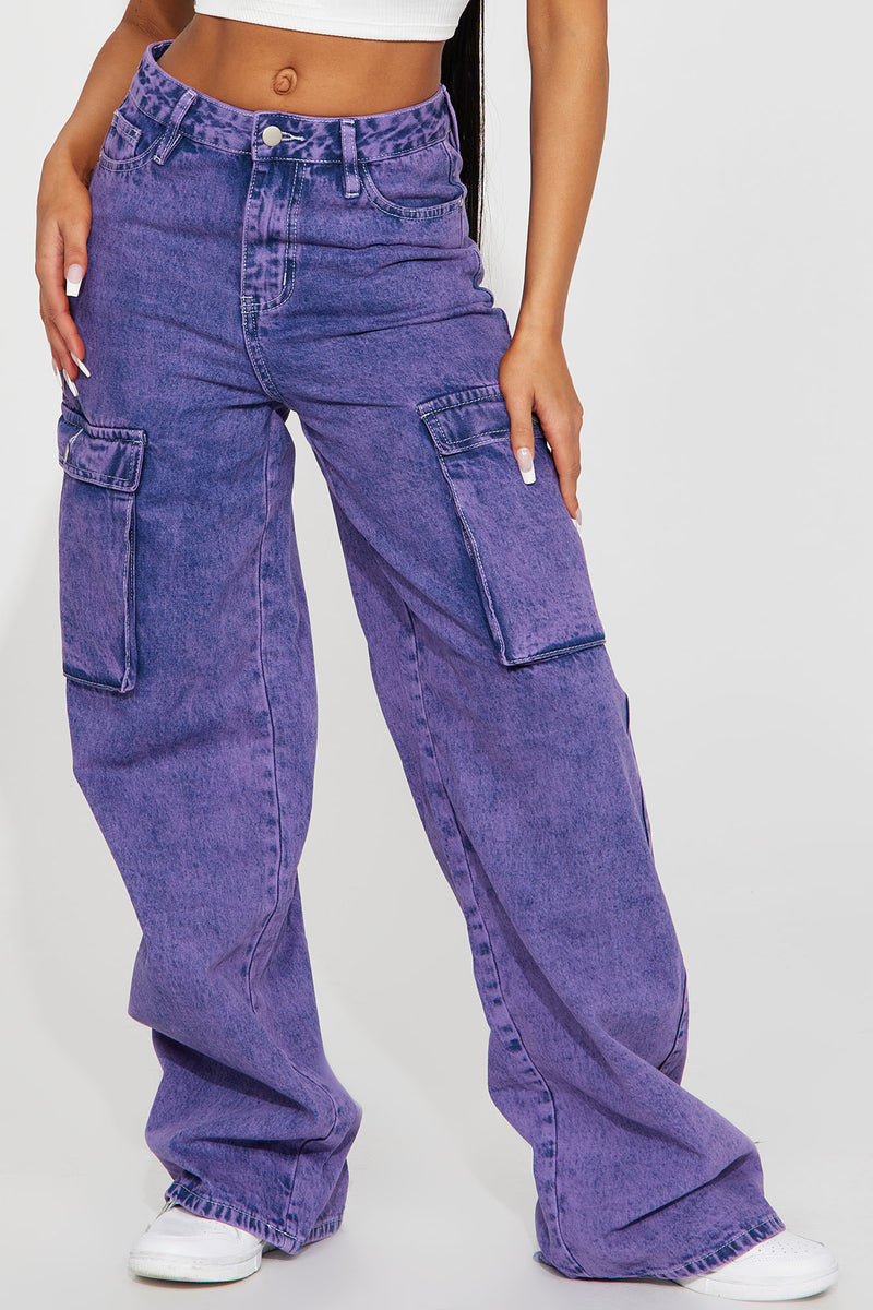 Purple clearance baggy jeans
