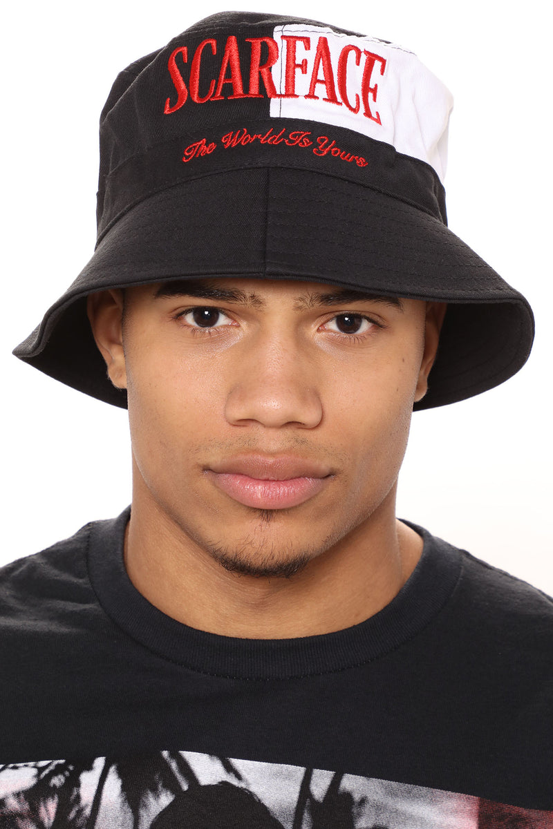 Scarface Bucket Hat - Black | Fashion Nova, Mens Accessories | Fashion Nova | Flex Caps