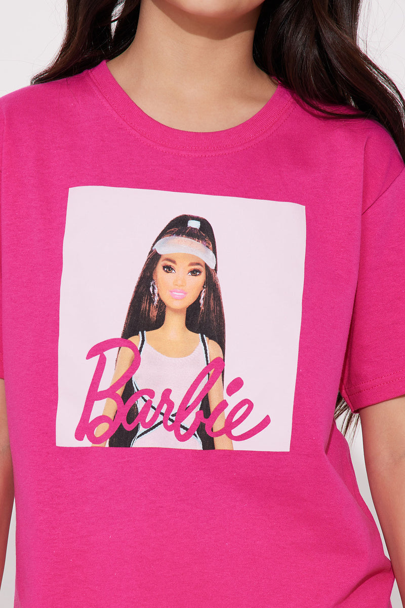 Hot pink barbie shirt deals