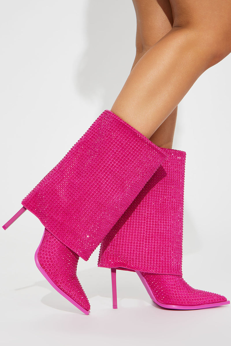Remi Embellished Overlay Booties Pink Fashion Nova, Shoes Fashion