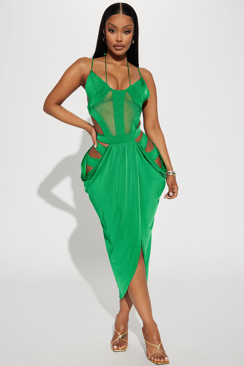Green dress sales fashion nova