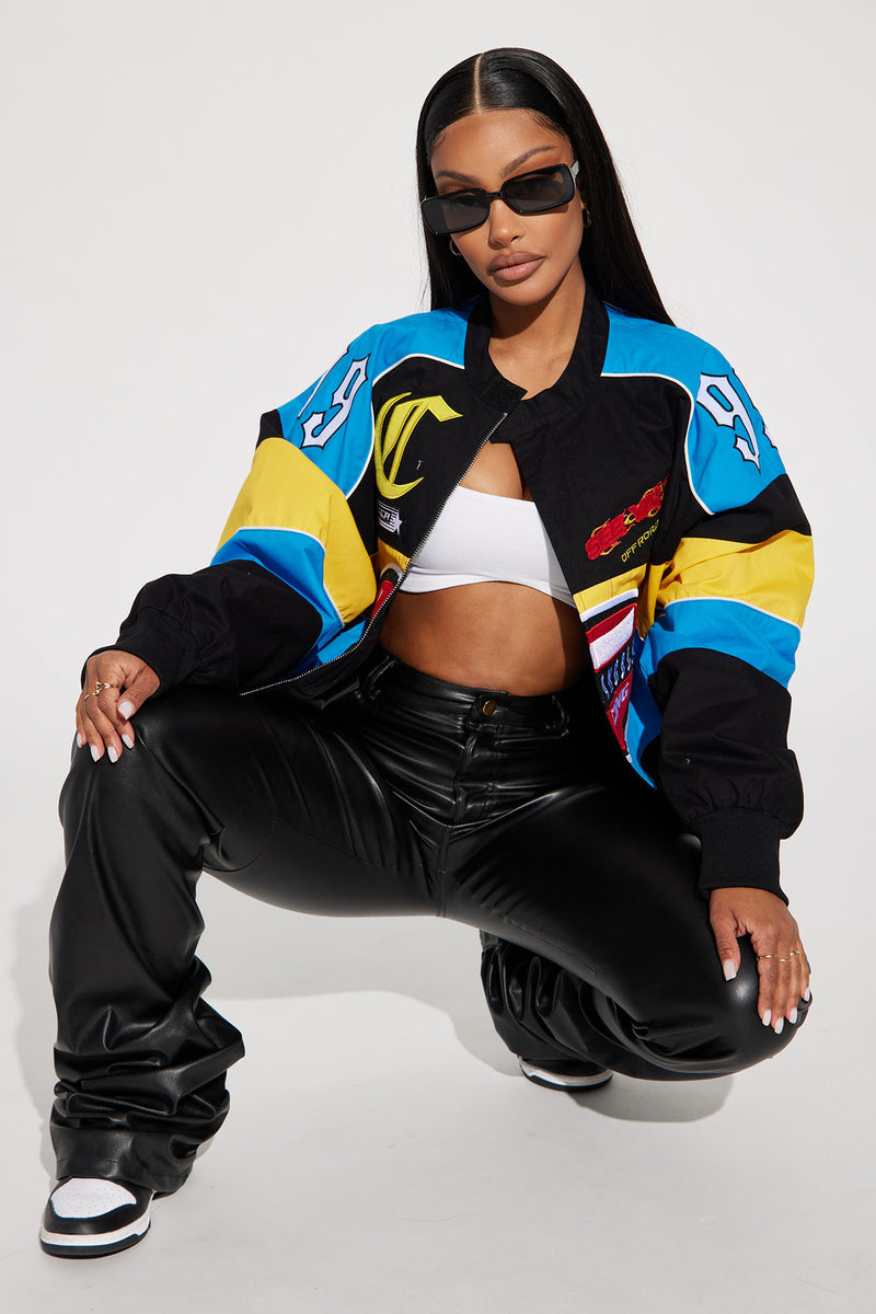 LA Racer Bomber Jacket - Black/combo