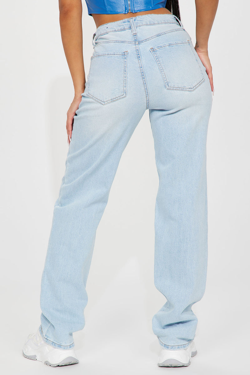 Can't Deny It Non Stretch Straight Leg Jean - Light Wash | Fashion Nova ...