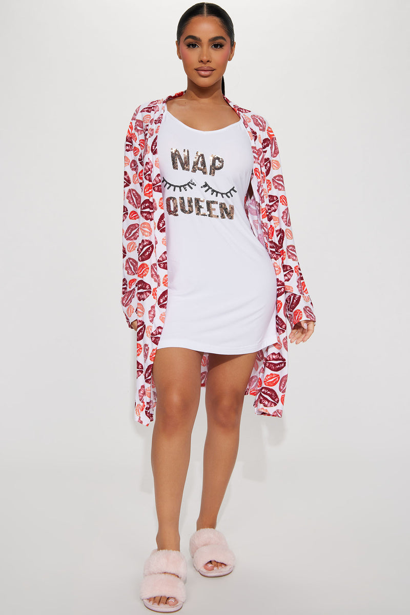 Kissy Nap Queen PJ Robe Set Fashion Nova, Lingerie