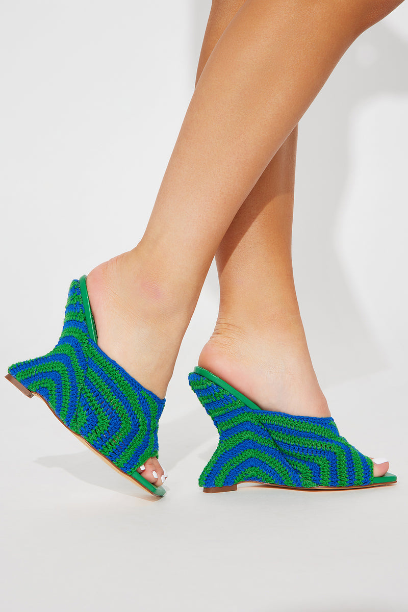 Multi color on sale wedge heels