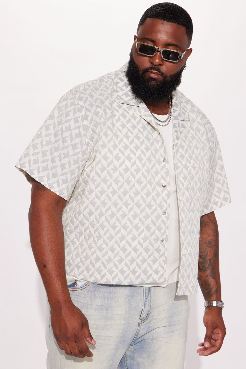 Cropped online dress shirt