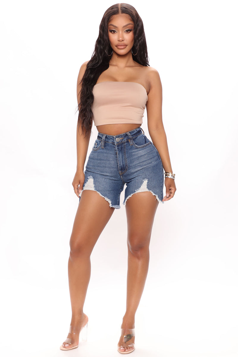 West Side Denim Shorts Medium Blue Wash Fashion Nova Jean