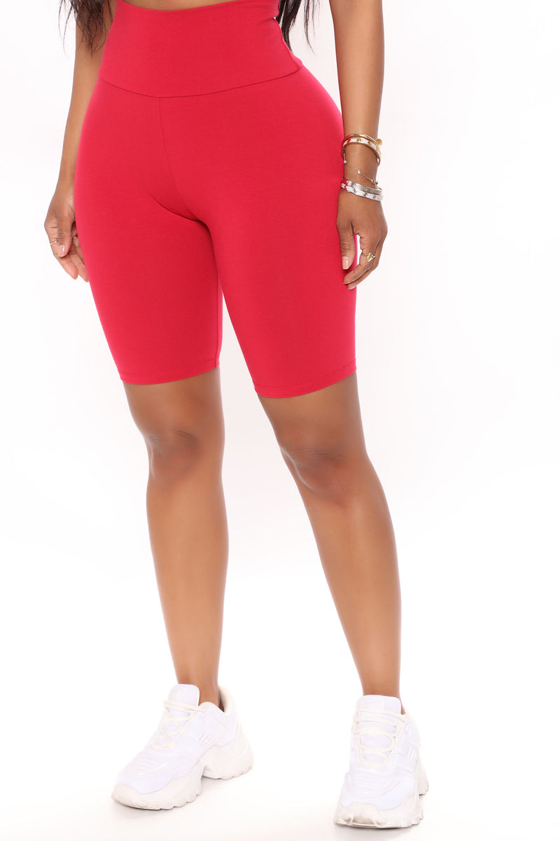 Fashion nova red shorts online