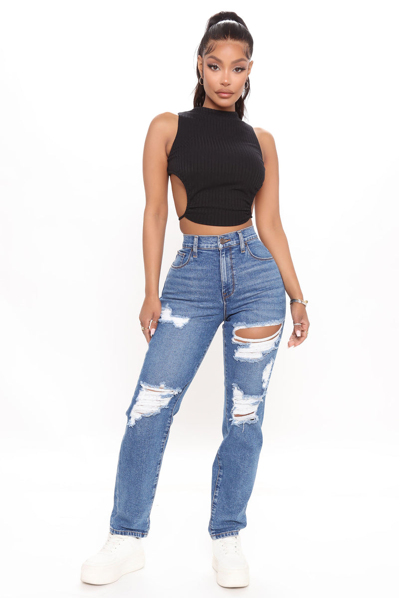 Fashion nova mom outlet jeans