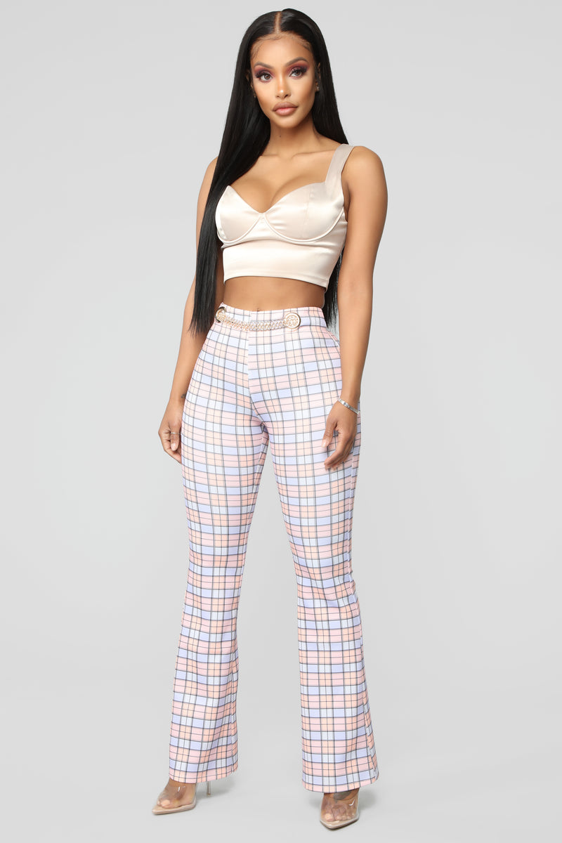 I am gia discount pink plaid pants