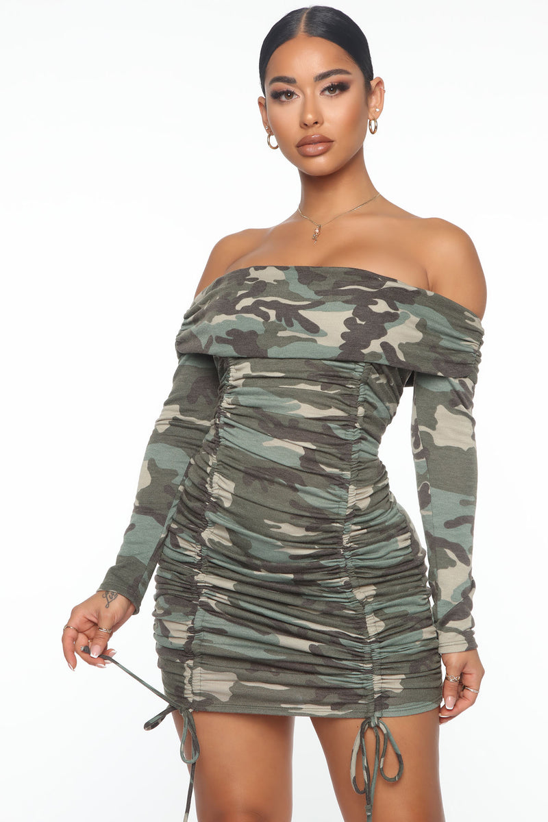 Fashion nova camo dress top