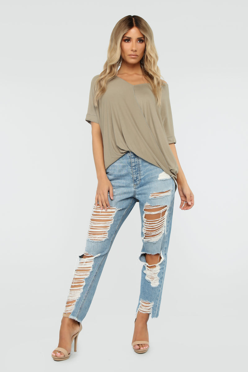 Dream On Short Sleeve Top - Olive | Fashion Nova, Knit Tops | Fashion Nova