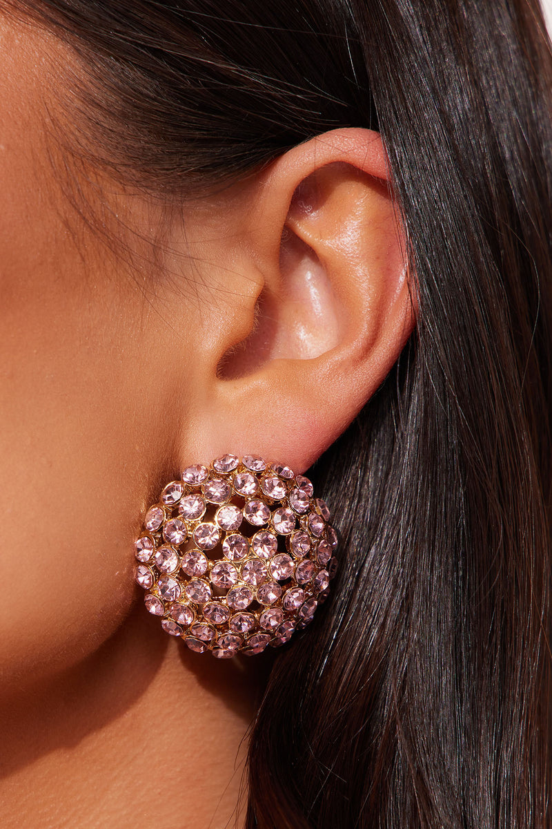 Crystal Stud Earrings Pink Fashion Nova, Jewelry Fashion Nova