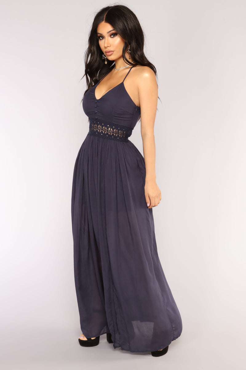 Navy blue discount dress fashion nova