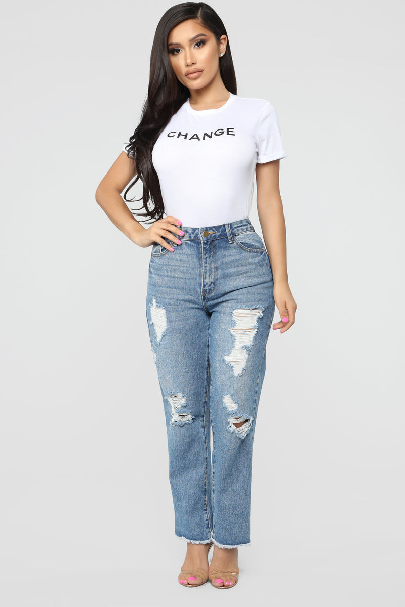 Be The Change Top - White/Black | Fashion Nova, Screens Tops and ...