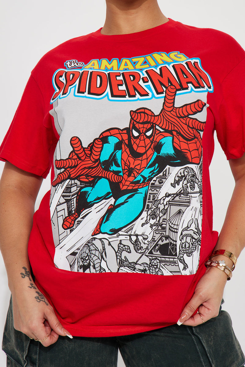 Red spiderman sale shirt