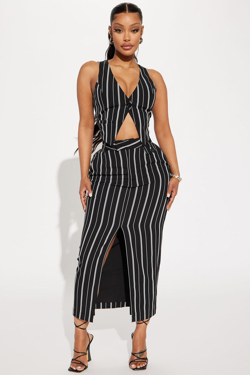 Striped skirt fashion nova hot sale