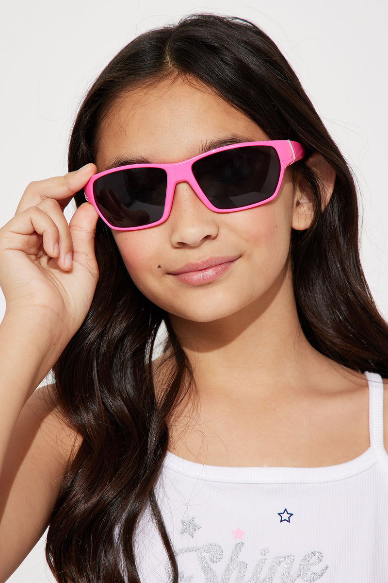 Mini Big Mood Sunglasses Hot Pink Fashion Nova, Kids Sunglasses