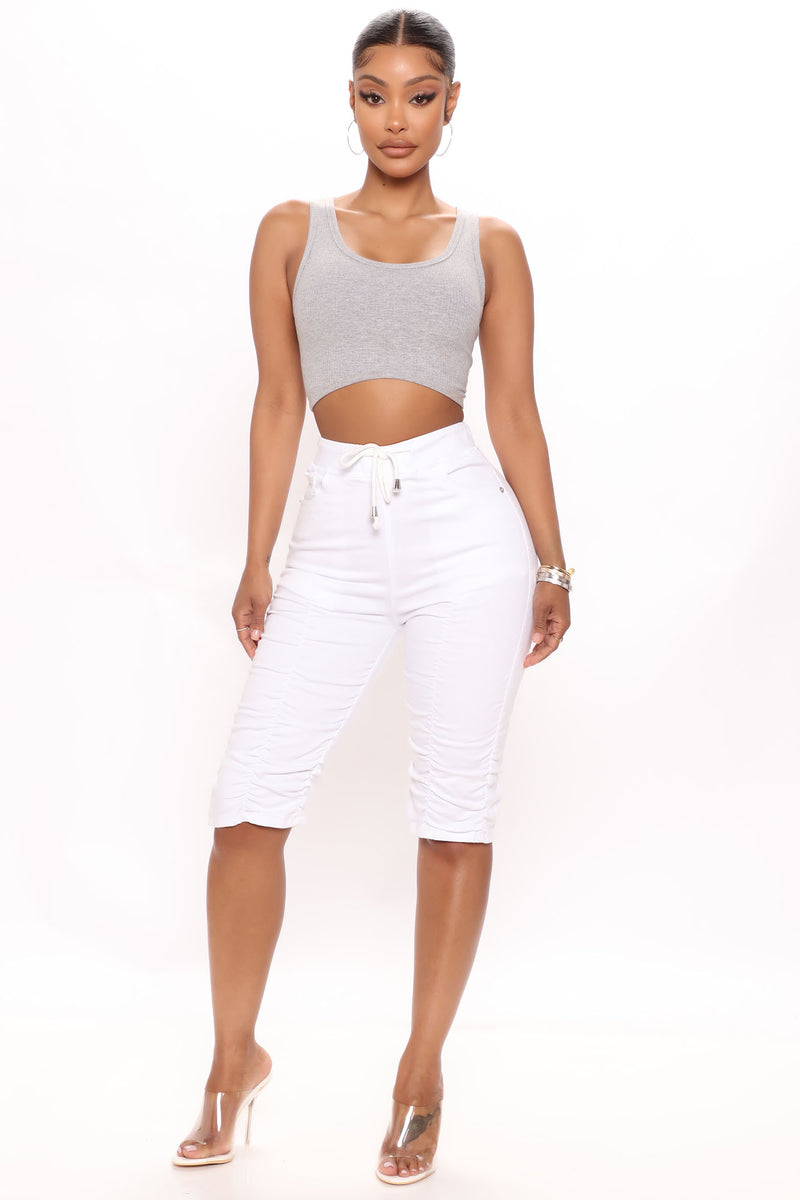 Fashion nova white shorts shop