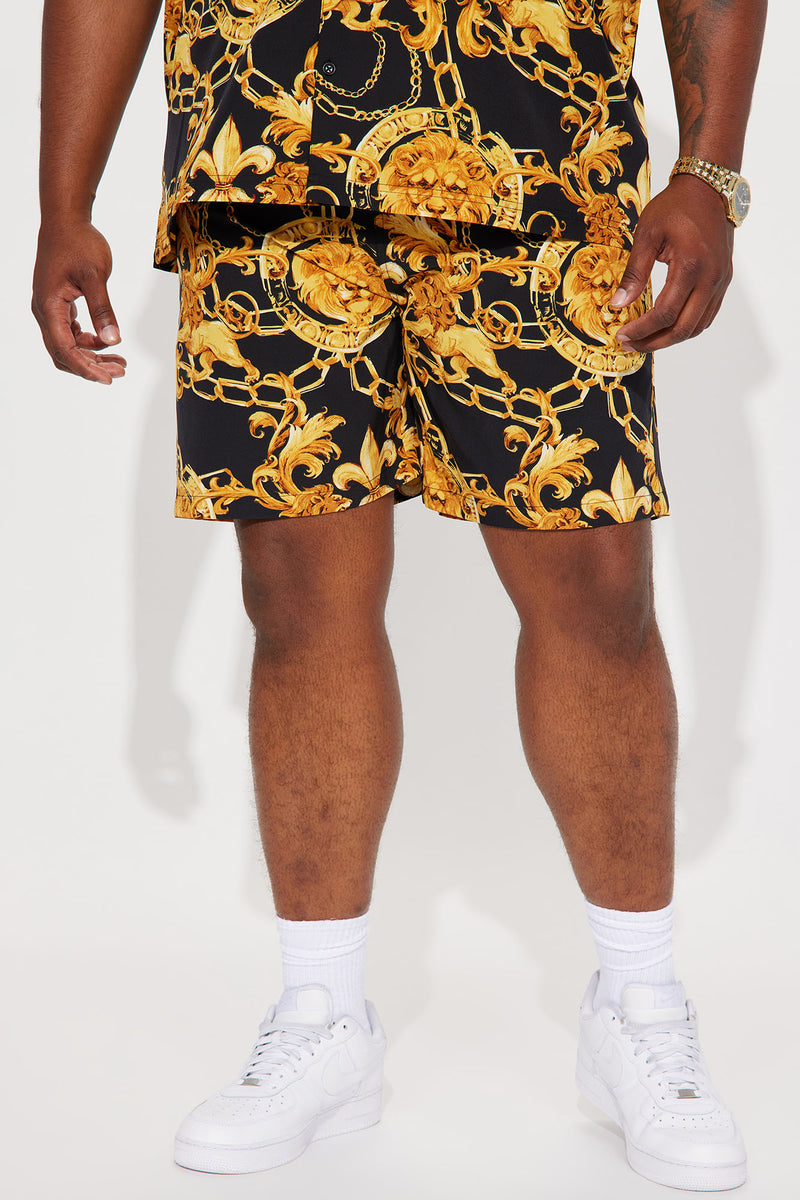 Black and gold swim trunks hot sale