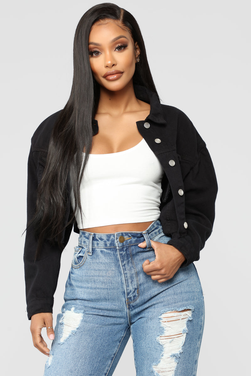 Not To Cut You Off Denim Jacket Black Fashion Nova Jackets