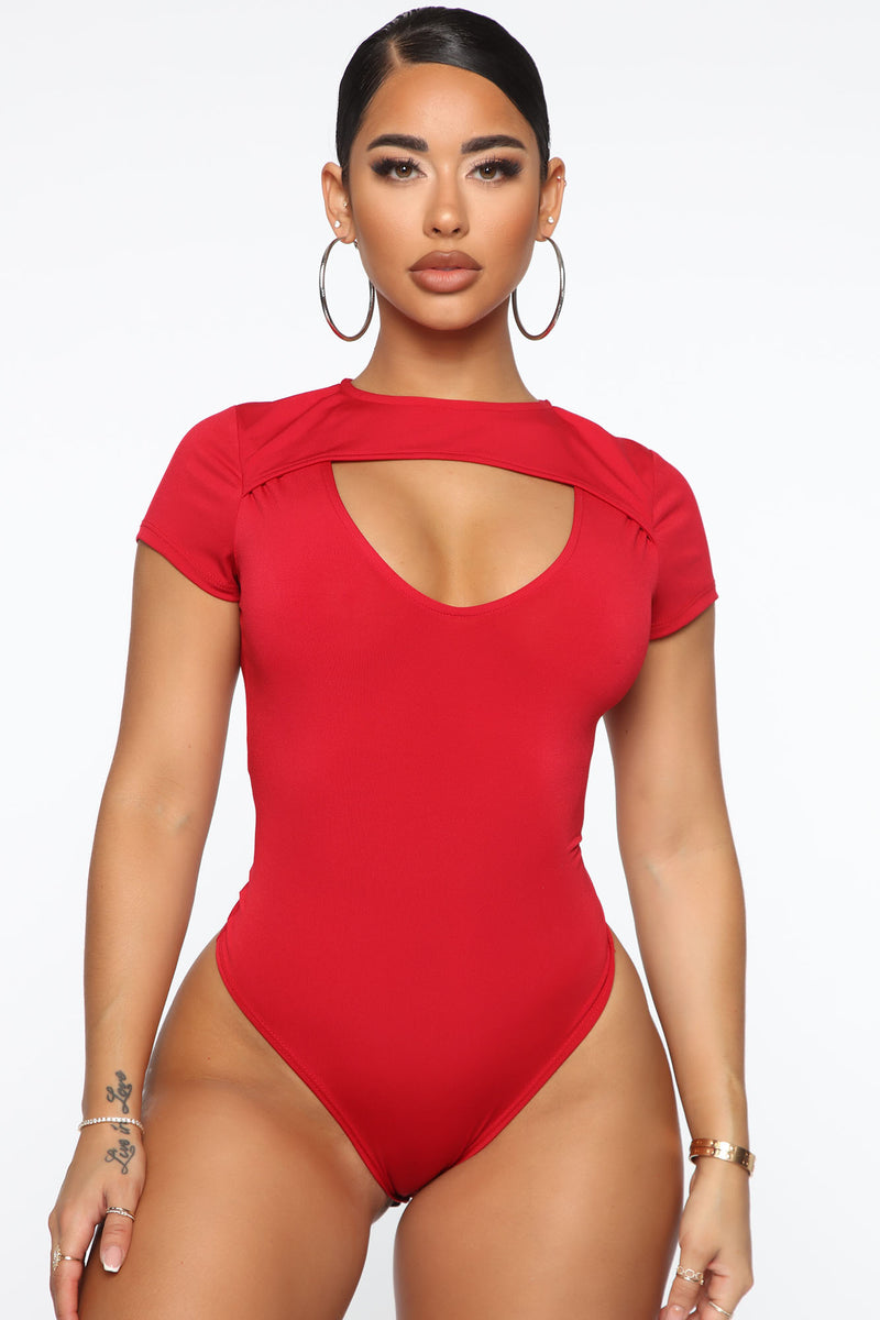 Fashion nova sale red bodysuit