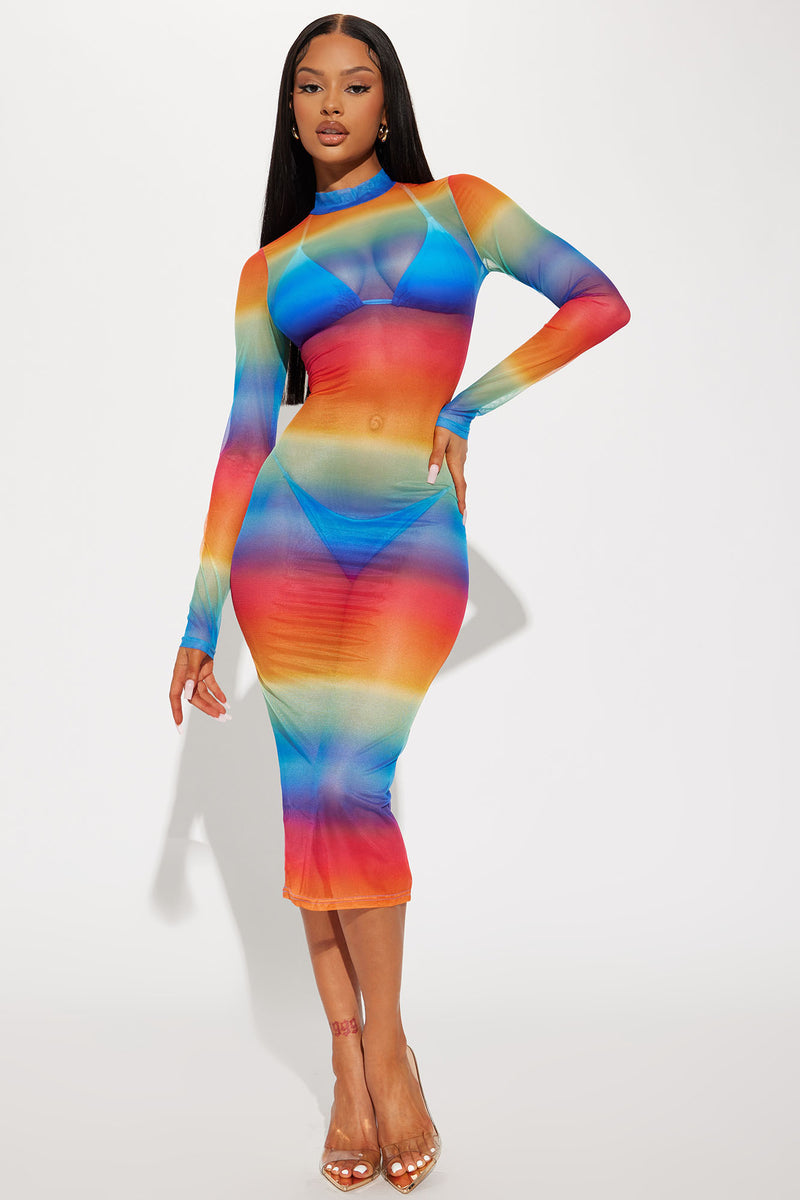 Rainbow dress new arrivals fashion nova