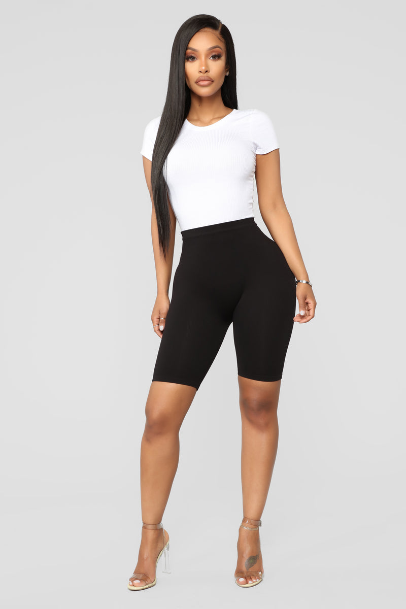 Effortless Seamless Biker Shorts - Black, Fashion Nova, Shorts