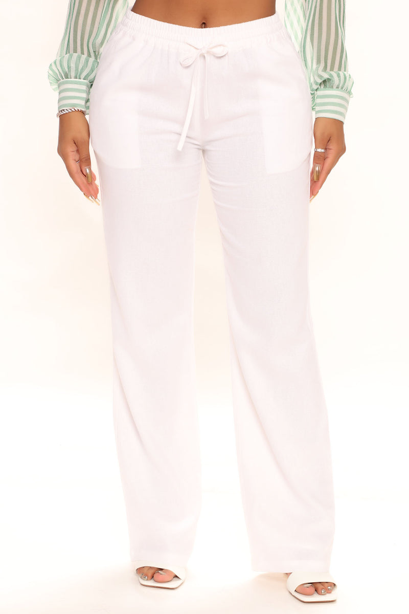 Private Yacht Linen Pants White Fashion Nova Pants Fashion Nova