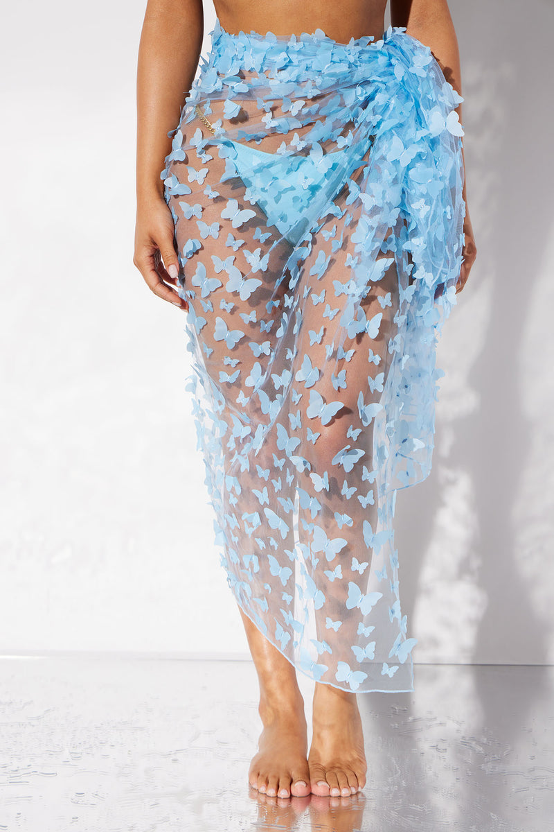Judith Butterfly Cover Up Skirt Blue Fashion Nova, Swimwear